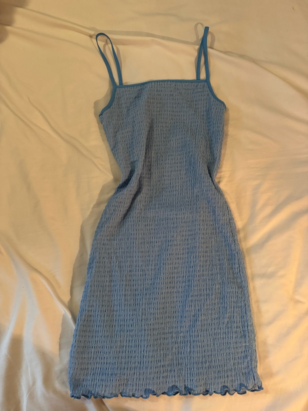 Wilfred Light Blue Spaghetti Strap Mini Dress - Picture 6 of 8